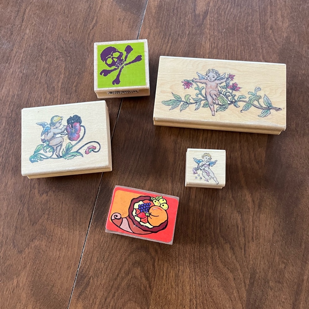 Wooden Stamp Set for Women Multicolor